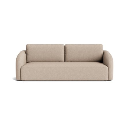 Savona 3-Sitzer-Schlafsofa mit Stauraum, Loop Beige, modernes Design, Bettfunktion, Bettkasten, bequeme Liegefläche, weiche Polsterung, 90cm