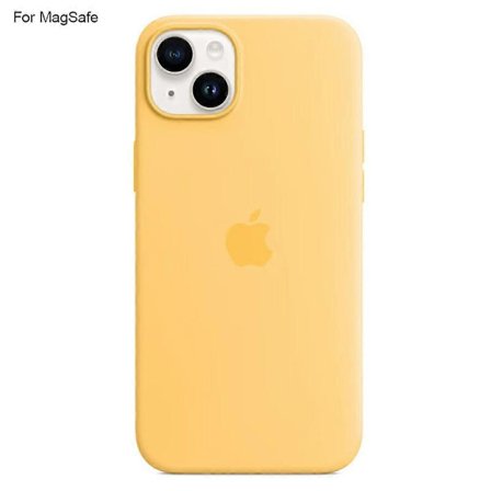 Til iPhone 14 Cover Kompatibelt med MagSafe Flydende Silikone Telefon Bagcover [Induktions Popover](h})