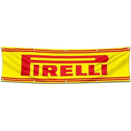 Banner Pirelli Flagga 2x8ft Butiksdekor Garage Vägg Däck Michelin Hoosier Däck QQT107
