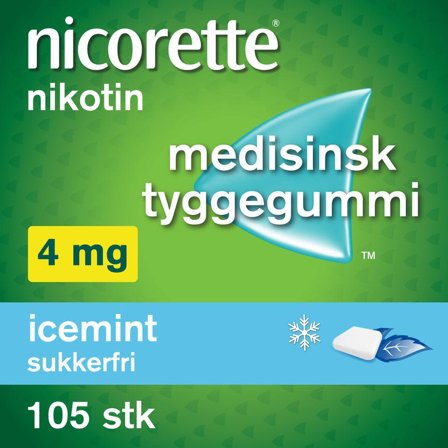 Nicorette 4 mg tyggegummi icemint 105 stk