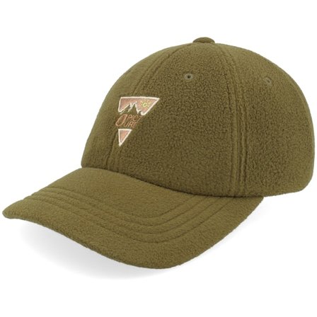 Picture - Dreeze Fleece Tobacco Green Dad Cap Unconstructed Green Cap - @ Hatstore