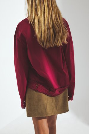 Shpresa x NA-KD Minirock aus Kunst-Wildleder - Kunstlederröcke - Beige - EU 44