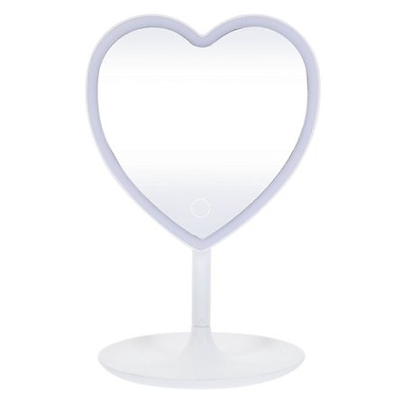 LED-belysning Sminkespeil Hjerte LED-lys Speil Student Bordplate Kosmetisk Speil_Spesialtilbud