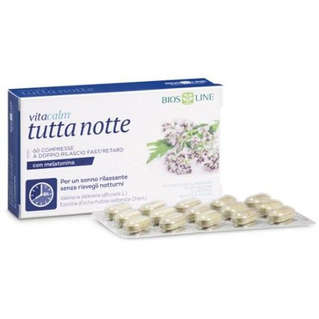 Bios Line Vitacalm Tutta Notte Melatonina 60 Compresse
