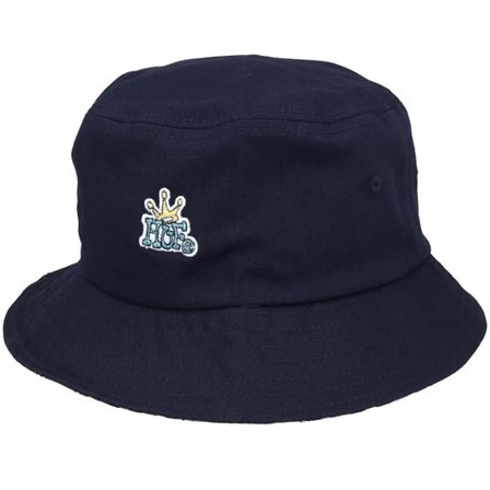 HUF - Blå bucket Hatt - Crown Reversible Bucket Hat Navy Blazer Bucket @ Hatstore