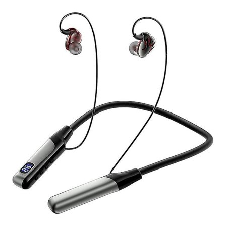 Bluetooth-halsband trådlösa hörlurar Bluetooth 5.3 öronsnäckor stödjer Tf-kort Led-display Bloothooth-hörlurar vattentäta headset med mikrofon