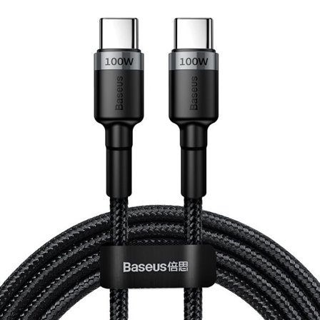 Baseus CATKLF-ALG1 USB-C - USB-C PD QC-kabel 100W 5A 2m - grå