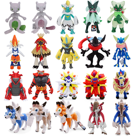 Anime Plysj Greninja Zeraora Zacian Mewtwo Leker Myke Utstoppede Dyr Dukke Barn Julegave Floragato