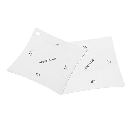 2 stk. Guitar Fingerboard Fretboard Sadel Møtrik Radius Gauge Måleinstrument Rustfrit Stål Værktøj