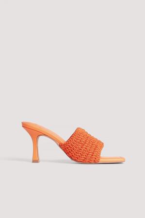 NA-KD Shoes Mules - Chaussures à talons hauts - Orange - EU 38