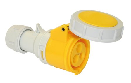 Garo SV 232-4 S Skjøtekontakt IP67, 3-polet, 32 A 110 V, gul, 4 h, Stikkontakter & kabler