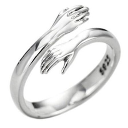 925 Sterling Silver Smycken Love Kram Ring Retro Mode Tide