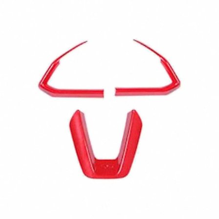 Röd ABS Interiör Rattknappar Ram Skydd För 3 6 -4 -5 -9 2016-2019 (3-pack)