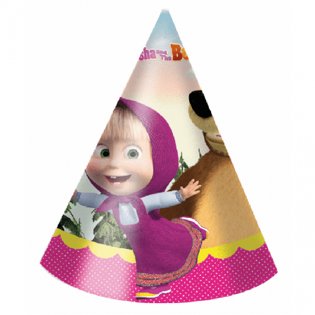 Hattar Masha och björnen 6-pack - Partyninja.se