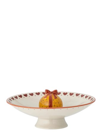 Jolly Pedestal Bowl Red Bloomingville