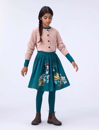 Molo Glitter Rib Tights - Green - 86/92