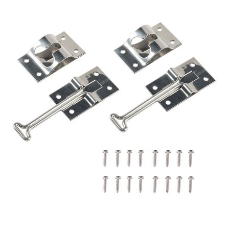 RV-oven pidike, päivitetty äänetön napsautettava perävaunun oven lukko, metallinen pakettiauton oven pidike, T-mallinen ovi