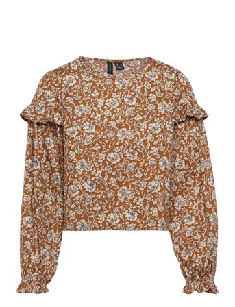 Vmelina Flower Ls O-Neck Top Exp Patterned Vero Moda