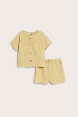 Kappahl | 2-delat babyset i muslin Gul 80 | Gul