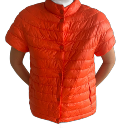 Orange pufferjacka från Italien