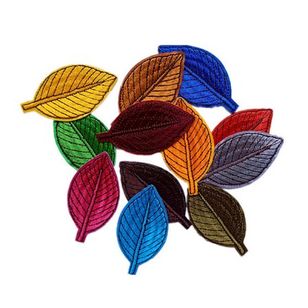 12 stk blader flerfarget lapper tilfeldig blanding assortert håndlaget