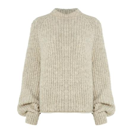 Penn&Ink N.y, Round Neck Knitwear Beżowy, Kobieta, Rozmiar: S