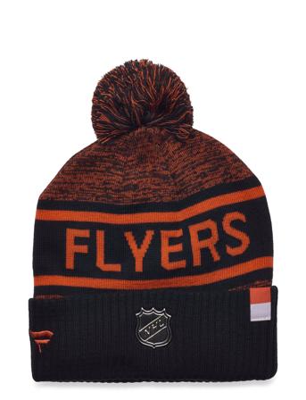Authentic Pro Rink Heathered Cuffed Pom Knit Black Fanatics