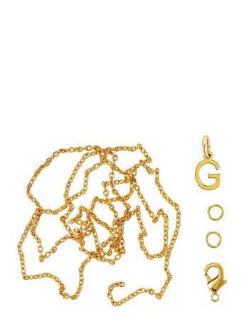 Letter G Gp With O-Ring, Chain And Clasp Toys Creativity Drawing & Crafts Craft Jewellery & Accessories Guld Me & My Box