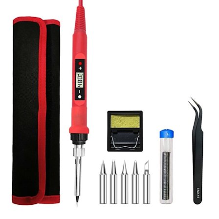 Digital Display Elektrisk loddekolbe RØD US US