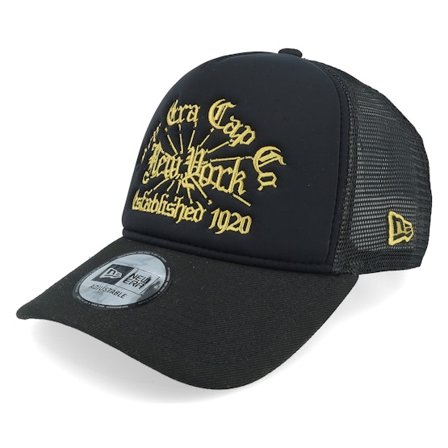 New Era - Black trucker Czapka Z Daszkiem - 1920 Black/Black Trucker @ Hatstore