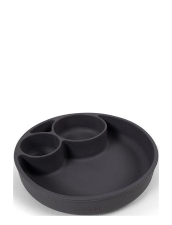 Silic Divided Plate - St Grey Home Meal Time Dinner Sets Grå Filibabba