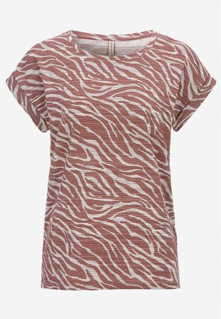 Soyaconcept - Mjuk topp med zebramönster - röd / mönstrad - för damer - M (40) - Cellbes