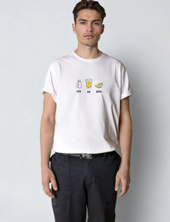 Clean Cut Copenhagen Tequila T-Shirt - White - XXXL