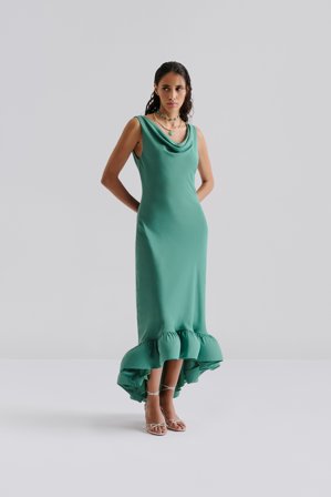 Malina - Alia Maxi Dress - 36 - Deep Aqua