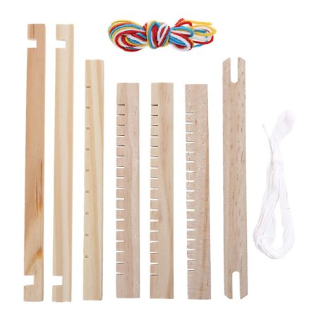 Trævæv strikkemaskine væv ramme med skyttel sæt til børn børn drenge piger Diy strikket legetøj