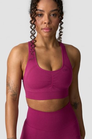 Rush Seamless Sports Bra Magenta Rose Melange