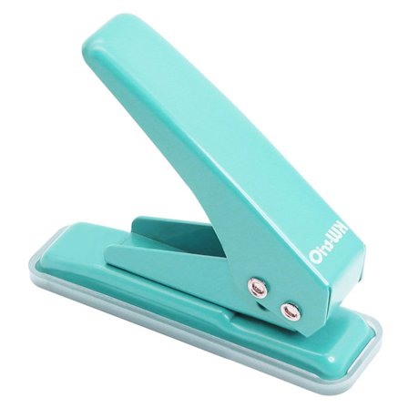 Hålslagare för papper, kartong, registerkort (grön), låg kraft (0,6 ")