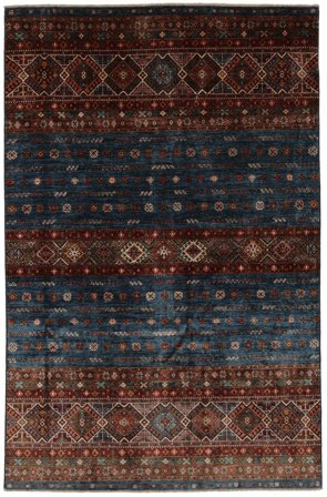 Gestreept Shabargan Vloerkleed 167X253 Wol