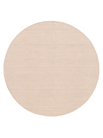 Einfarbig Handloom Flat Teppich - Hellrosa Ø 200 Wolle, Im Modernen Stil