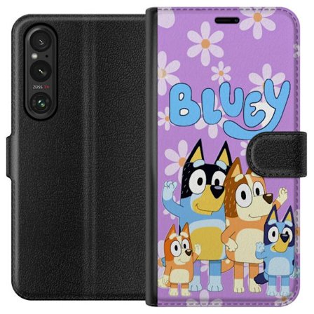 Yhteensopiva Lompakkokotelo Sony Xperia 1 V Stitch kouluehtona kirjojen, kynien ja repun kanssa värikkäässä kawaii-kuvituksessa
