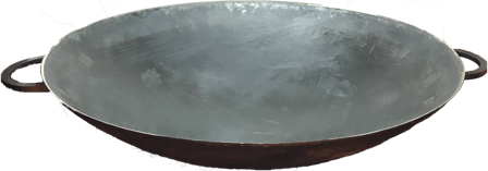Ecta Wok Pan Wokpanna 3 mm kolstål, Matlagning & grillar