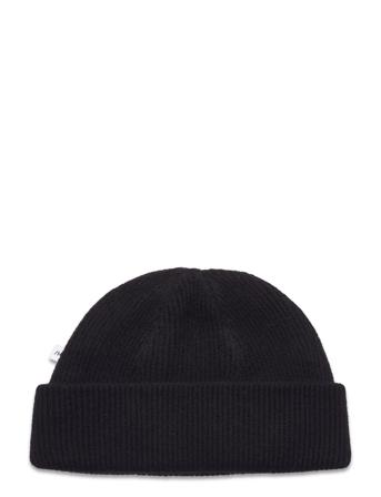 Slhmerino Wool Sailor Rib Beanie B Black Selected Homme