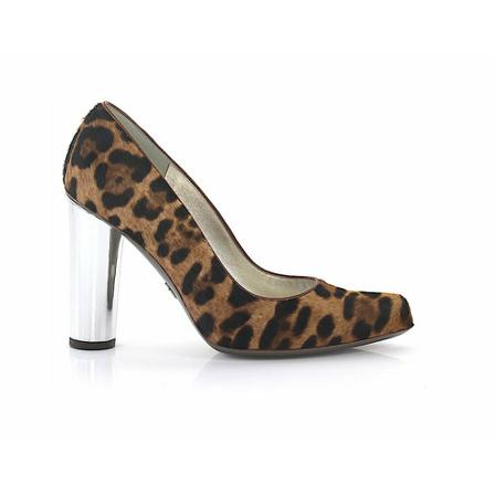 Dolce & Gabbana, Pumps Pony Leo Print Bruin, Dames, Maat:40 EU