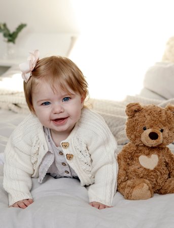 Teddykompaniet Teddy Cream Teddybear Brown - Brown - H:33CM