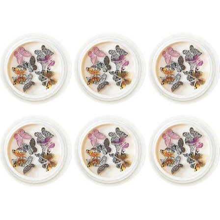 3D Fjärils Nagelberlock 3D Resin Fjäril Blandad Form Nagelkonst Dekoration Med Ab Nagelkonst Strass För Diy Nagelkonst Design