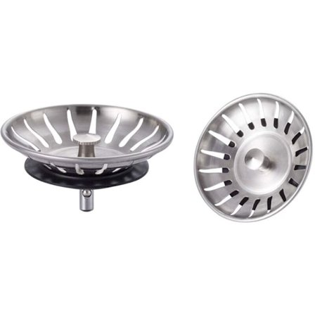 M34351-2, 2 kappaletta ruostumattomasta teräksestä valmistettu keittiön tiskialtaan tulppa - Universaali keittiön tiskialtaan suodatin (halkaisija: 78