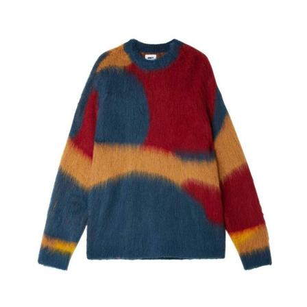 Obey, Round-neck Knitwear Rood, Heren, Maat:M