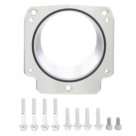 Gasreglageplatta för LS/DBW/DBC, Naturligt Aluminium med Fästskruvar