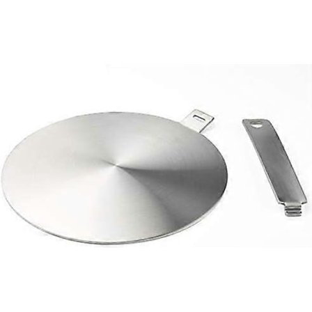 Induktiosovitin, muunninlevy induktioliedelle, lämmönjakolevy irrotettavalla kahvalla ja pohjalla 20 cm (FMY)