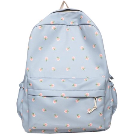 Sød skoletaske rygsæk til piger – Blomstret skolerygsæk til folkeskolen & mellemtrinnet_TF_TF